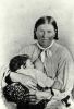Parker - Cynthia Ann Parker and her daughter, Topʉsana (Prairie Flower), in 1861