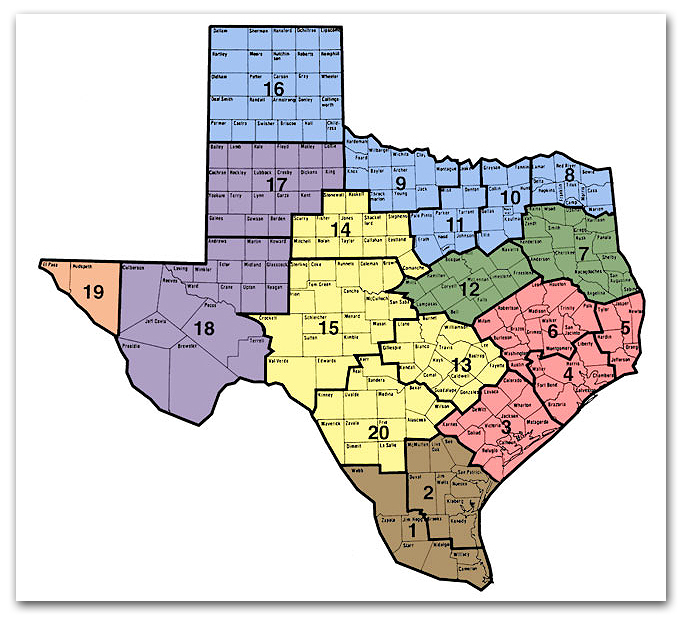 District Map | Texas State Genealogical Society